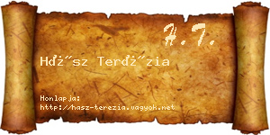 Hász Terézia névjegykártya